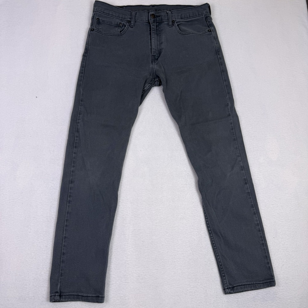 Levi's 512 Slim Taper‎ Jeans Men's 33x32 Charcoal Gray Dark Wash Denim Pants